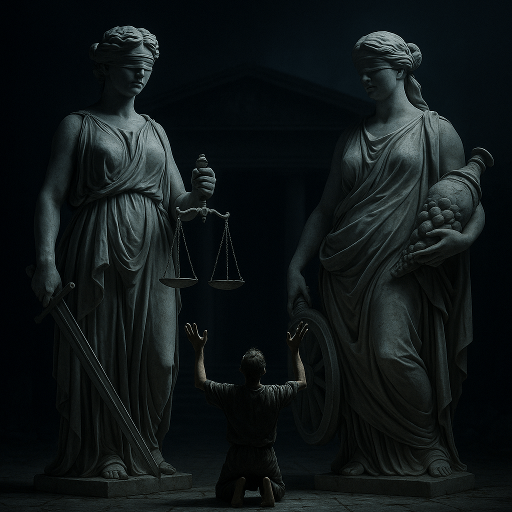 Die Augenbinden von Justitia und Fortuna – Ursprung, Wandel und Kritik eines Symbols